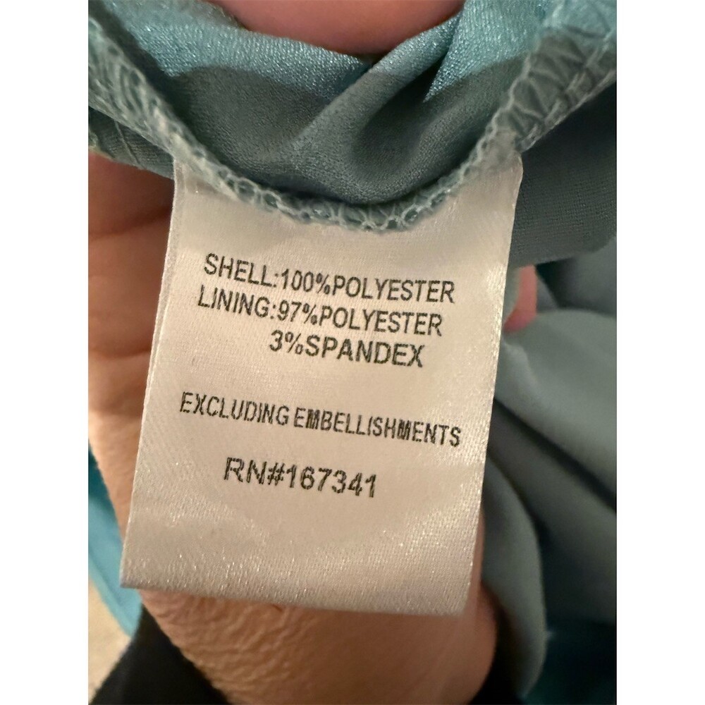 HELLO MOLLY Dress Womens XL Sage Green Drape Cowl Halter Mini Party - Picture 8 of 8